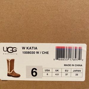 UGG CHESTNUT KATIA TALL WATERPROOF size 6